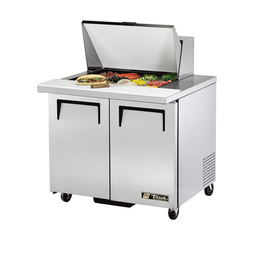 True TSSU-36-12M-B-HC 36" TSSU Series Mega Top Sandwich/Salad Prep Table w/ Refrigerated Base, 115v-cityfoodequipment.com