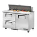 True TSSU-48-12D-2-HC 48" TSSU Series Sandwich/Salad Prep Table w/ Refrigerated Base, 115v-cityfoodequipment.com