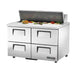 True TSSU-48-12D-4-HC 48" TSSU Series Sandwich/Salad Prep Table w/ Refrigerated Base, 115v-cityfoodequipment.com