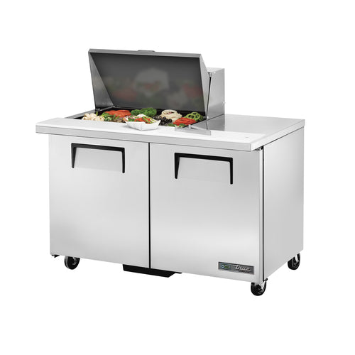True TSSU-48-12M-B-HC 48" TSSU Series Mega Top Sandwich/Salad Prep Table w/ Refrigerated Base, 115v-cityfoodequipment.com