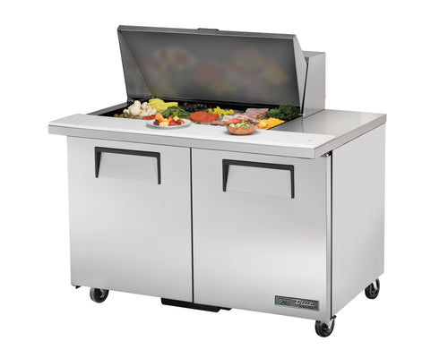 True TSSU-48-15M-B-HC 48" TSSU Series Mega Top Sandwich/Salad Prep Table w/ Refrigerated Base, 115v-cityfoodequipment.com