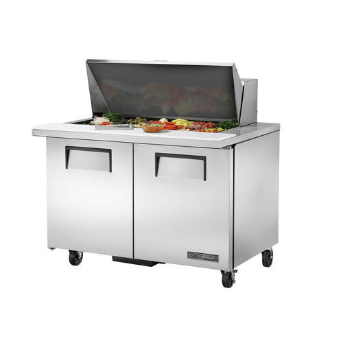 True TSSU-48-18M-B-HC 48" TSSU Series Mega Top Sandwich/Salad Prep Table w/ Refrigerated Base, 115v-cityfoodequipment.com