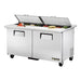 True TSSU-60-16-DS-ST-HC 60" TSSU Series Dual Sided Sandwich/Salad Prep Table w/ Refrigerated Base, 115v-cityfoodequipment.com