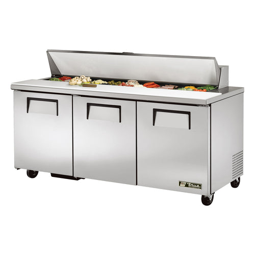 True TSSU-72-18-HC 72" TSSU Series Sandwich/Salad Prep Table w/ Refrigerated Base, 115v-cityfoodequipment.com