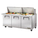 True TSSU-72-30M-B-ST-HC 72" TSSU Series Mega Top Dual Sided Sandwich/Salad Prep Table w/ Refrigerated Base, 115v-cityfoodequipment.com