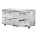 True TUC-60D-4-HC 60" W Undercounter Refrigerator w/ (2) Sections & (4) Drawers, 115v-cityfoodequipment.com