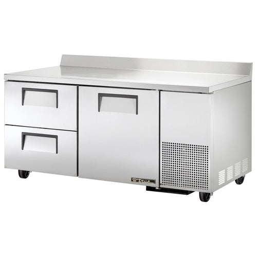 True TWT-67D-2-HC 67" Worktop Refrigerator w/ (2) Sections & (2) Drawers, 115v-cityfoodequipment.com