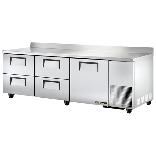 True TWT-93D-4-HC 93" Worktop Refrigerator w/ (3) Sections & (4) Drawers, 115v-cityfoodequipment.com