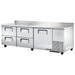 True TWT-93D-4-HC 93" Worktop Refrigerator W/ (3) Sections & (4) Drawers, 115v-cityfoodequipment.com