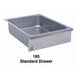 Duke 185 Standard Drawer, Stainless Face Plate, On Roller Slides, For Work Tables-cityfoodequipment.com