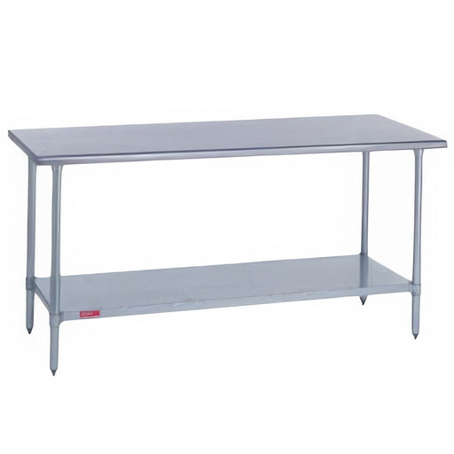 Duke 314-2472 72" 14 Ga Work Table W/ Undershelf & 300 Series Stainless Flat Top-cityfoodequipment.com