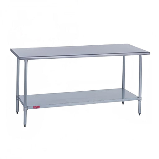 Duke 314S-3072 72" 14 ga Work Table w/ Undershelf & 300 Series Stainless Flat Top-cityfoodequipment.com