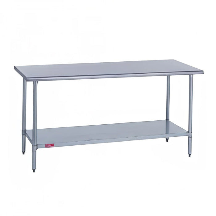 Duke 314S-3072 72" 14 ga Work Table w/ Undershelf & 300 Series Stainless Flat Top-cityfoodequipment.com