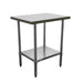 Duke 316S-2430-2R 30" 16 ga Work Table w/ Undershelf & 300 Series Stainless Top, 1 1/8" Backsplash-cityfoodequipment.com