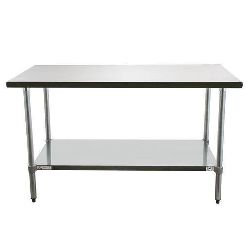 Duke 316S-2460-2R 60" 16 ga Work Table w/ Undershelf & 300 Series Stainless Top, 1 1/8" Backsplash-cityfoodequipment.com