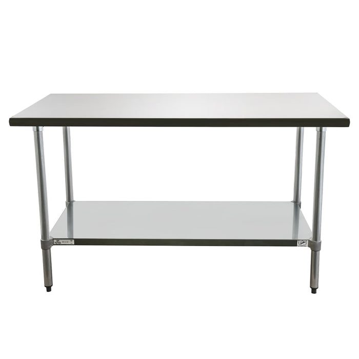 Duke 316S-2460-2R 60" 16 ga Work Table w/ Undershelf & 300 Series Stainless Top, 1 1/8" Backsplash-cityfoodequipment.com