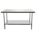 Duke 316S-2460-2R 60" 16 ga Work Table w/ Undershelf & 300 Series Stainless Top, 1 1/8" Backsplash-cityfoodequipment.com