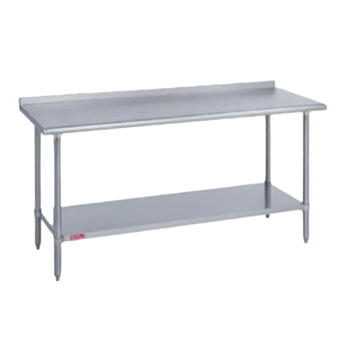 Duke 316S-2472-2R 72" 16 ga Work Table w/ Undershelf & 300 Series Stainless Top, 1 1/8" Backsplash-cityfoodequipment.com