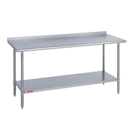 Duke 316S-3048-2R 48" 16 ga Work Table w/ Undershelf & 300 Series Stainless Top, 1 1/8" Backsplash-cityfoodequipment.com