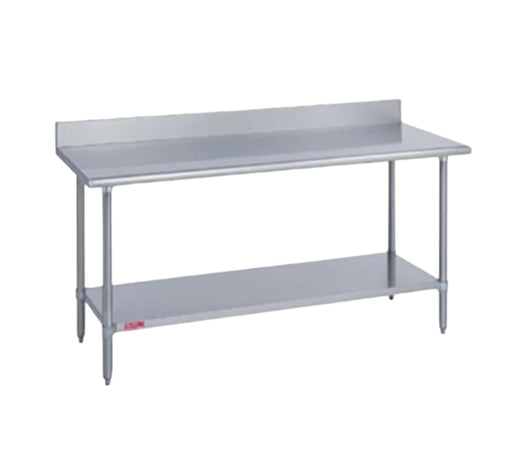 Duke 316S-3072-5R 72" 16 ga Work Table w/ Undershelf & 300 Series Stainless Top, 5" Backsplash-cityfoodequipment.com
