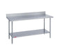 Duke 316S-3072-5R 72" 16 ga Work Table w/ Undershelf & 300 Series Stainless Top, 5" Backsplash-cityfoodequipment.com