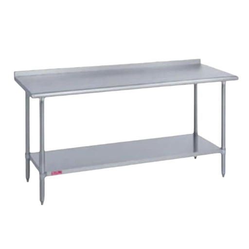 Duke 416-2448-2R 48" 16 ga Work Table w/ Undershelf & 400 Series Stainless Top, 1 1/8" Backsplash-cityfoodequipment.com