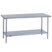 Duke 416S-2448 48" 16 ga Work Table w/ Undershelf & 400 Series Stainless Flat Top-cityfoodequipment.com