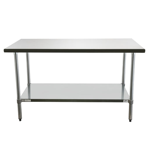 Duke 416S-2460-2R 60" 16 ga Work Table w/ Undershelf & 400 Series Stainless Top, 1 1/8" Backsplash-cityfoodequipment.com