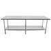 Duke 416S-2496 96" 16 ga Work Table w/ Undershelf & 400 Series Stainless Flat Top-cityfoodequipment.com
