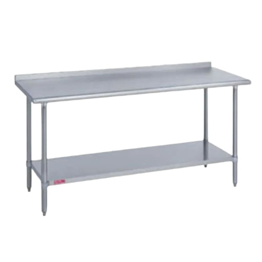 Duke 416S-3036-2R 36" 16 ga Work Table w/ Undershelf & 400 Series Stainless Top, 1 1/8" Backsplash-cityfoodequipment.com