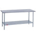 Duke 416S-3048 48" 16 ga Work Table w/ Undershelf & 400 Series Stainless Flat Top-cityfoodequipment.com