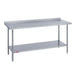 Duke 416S-3072-2R 72" 16 ga Work Table w/ Undershelf & 400 Series Stainless Top, 1 1/8" Backsplash-cityfoodequipment.com