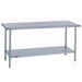 Duke 416S-36120 120" 16 ga Work Table w/ Undershelf & 400 Series Stainless Flat Top-cityfoodequipment.com