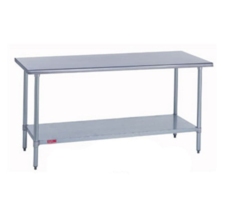 Duke 416S-3696 96" 16 ga Work Table w/ Undershelf & 400 Series Stainless Flat Top-cityfoodequipment.com
