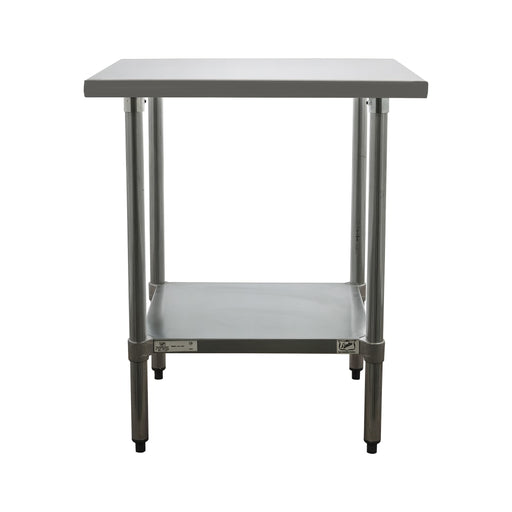 Duke 418-2430 30" 18 ga Work Table w/ Undershelf & 400 Series Stainless Flat Top-cityfoodequipment.com