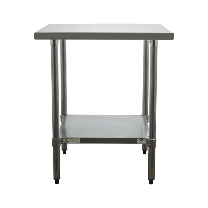Duke 418-2430 30" 18 ga Work Table w/ Undershelf & 400 Series Stainless Flat Top-cityfoodequipment.com