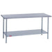 Duke 418-2436 36" 18 ga Work Table w/ Undershelf & 400 Series Stainless Flat Top-cityfoodequipment.com