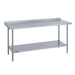 Duke 418-2448-2R 48" 18 ga Work Table w/ Undershelf & 400 Series Stainless Top, 1 1/8" Backsplash-cityfoodequipment.com