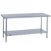 Duke 418-3048 48" 18 ga Work Table w/ Undershelf & 400 Series Stainless Flat Top-cityfoodequipment.com