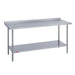 Duke 418-3060-2R 60" 18 ga Work Table w/ Undershelf & 400 Series Stainless Top, 1 1/8" Backsplash-cityfoodequipment.com