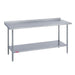 Duke 418-3072-2R 72" 18 ga Work Table w/ Undershelf & 400 Series Stainless Top, 1 1/8" Backsplash-cityfoodequipment.com