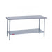 Duke 418-3096 96" 18 ga Work Table w/ Undershelf & 400 Series Stainless Flat Top-cityfoodequipment.com