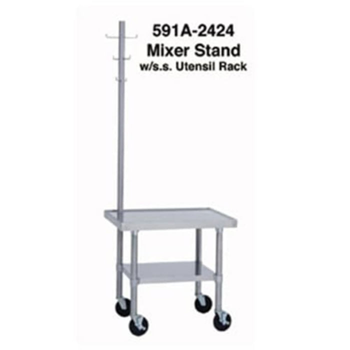 Duke 592A-3024 30" Mixer Table w/ All Stainless Undershelf Base, 24"D-cityfoodequipment.com