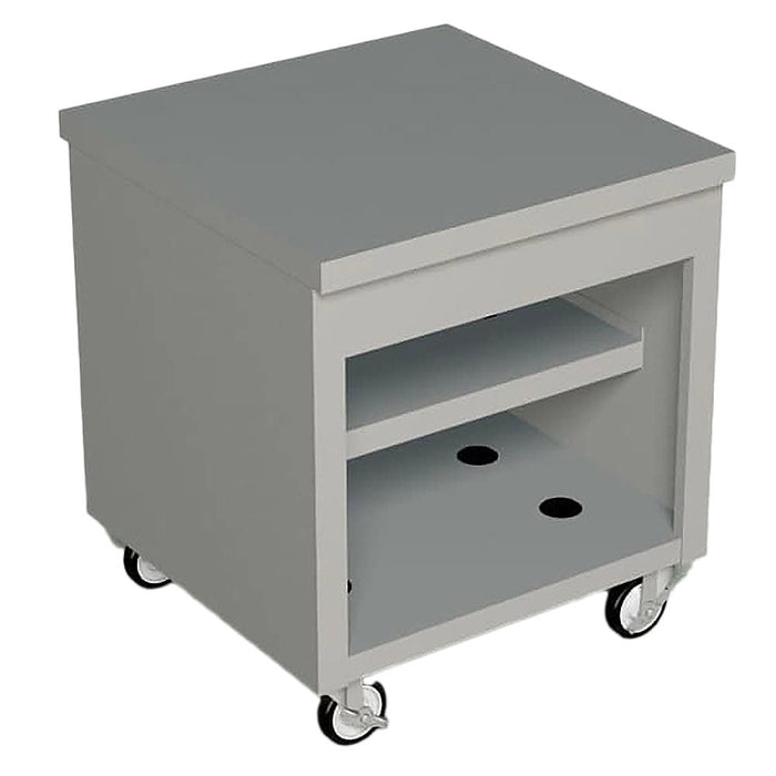 Duke TST-32PG 32" Mobile Serving Counter w/ Shelves & Stainless Top-cityfoodequipment.com