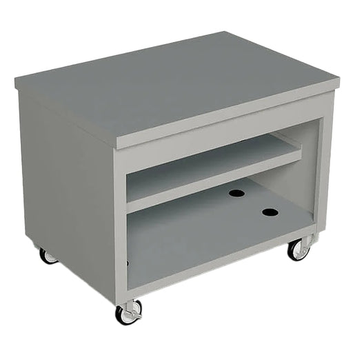 Duke TST-46SS 46" Mobile Serving Counter w/ Shelves & Stainless Top-cityfoodequipment.com