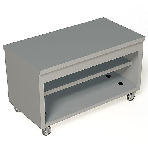 Duke TST-60SS 60" Mobile Serving Counter w/ Shelves & Stainless Top-cityfoodequipment.com