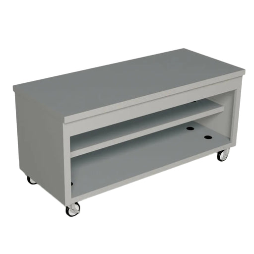 Duke TST-74SS 74" Mobile Serving Counter w/ Shelves & Stainless Top-cityfoodequipment.com