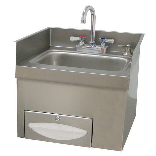 Advance Tabco 7-PS-42 Wall Mount Commercial Hand Sink w/ 14"L x 10"W x 5"D Bowl, Gooseneck Faucet-cityfoodequipment.com