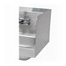 Advance Tabco 7-PS-11B 12" Tall Welded Side Splash for Hand Sinks - 10" x 14" Bowls, Deck Mount-cityfoodequipment.com