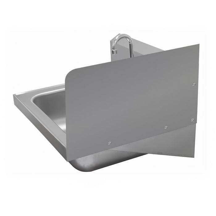 Advance Tabco 7-PS-11C 12" Tall Welded Side Splash for Hand Sinks - 16" x 20" Bowls-cityfoodequipment.com